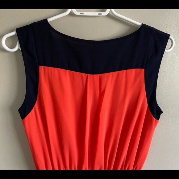 Katie Orange and Navy Summer Dress - size small - Picture 5 of 8